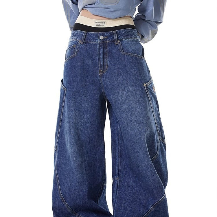 Retro Street Design Profile Machete Jeans