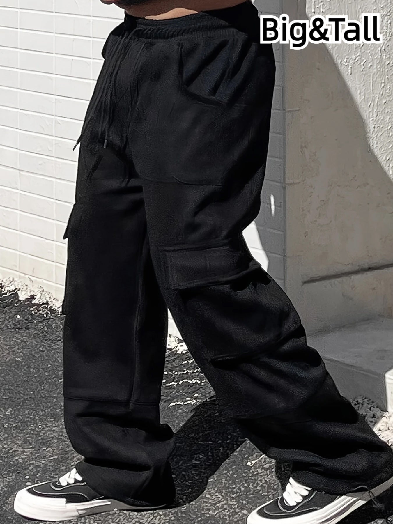 Loose Wide Leg American Gray Track Sweatpants Plus-sized Plus-sized